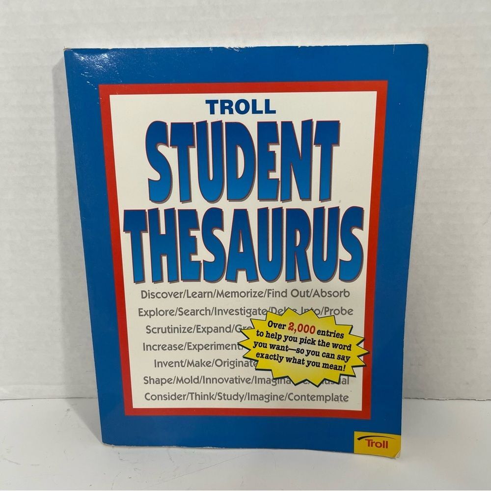 Troll Student Thesaurus Paperback Reference Book Study Guide 9"x7"